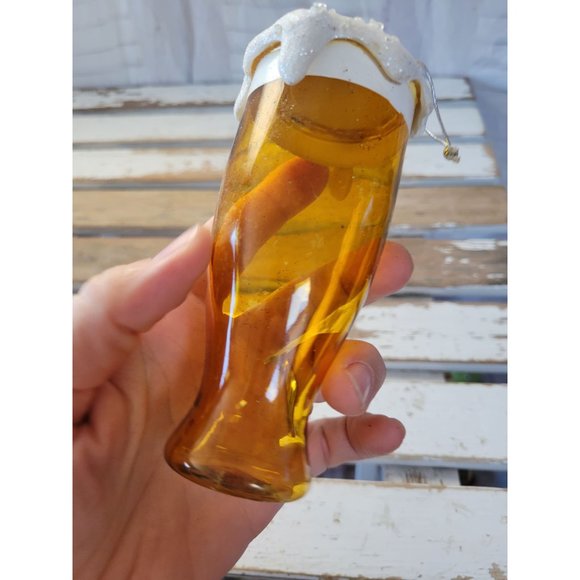 Beer glass mug foam alcohol ornament Xmas vintage tree large - Picture 3 of 7